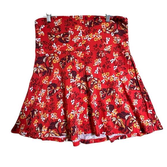 Patagonia Red Floral Circle Skirt Pull On Sz L Outdoor Hiking Camping Gorpcore - Picture 13 of 16